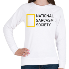PRINTFASHION National Sarcasm Society - Black - Női pulóver - Fehér női pulóver, kardigán