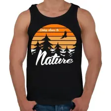 PRINTFASHION Nature  - Férfi atléta - Fekete atléta, trikó