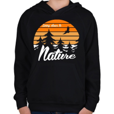 PRINTFASHION Nature  - Gyerek kapucnis pulóver - Fekete gyerek pulóver, kardigán