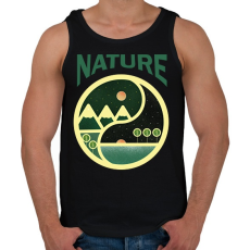 PRINTFASHION Nature jin jang - Férfi atléta - Fekete