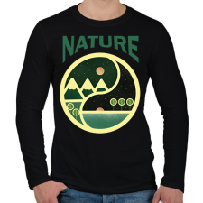 PRINTFASHION Nature jin jang - Férfi hosszú ujjú póló - Fekete férfi póló