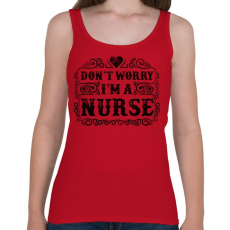 PRINTFASHION Ne aggódj, én vagyok a nővér - Női atléta - Cseresznyepiros