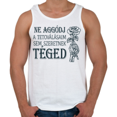 PRINTFASHION Ne aggódj - Tetoválás - Férfi atléta - Fehér