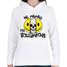 PRINTFASHION Ne akarj - Női kapucnis pulóver - Fehér női pulóver, kardigán
