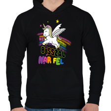 PRINTFASHION Ne basszál már fel! - Férfi kapucnis pulóver - Fekete férfi pulóver, kardigán