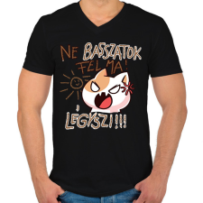 PRINTFASHION Ne basszatok fel ma! Légyszi! - Férfi V-nyakú póló - Fekete férfi póló
