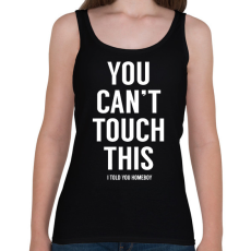 PRINTFASHION Ne érj hozzám - Női atléta - Fekete