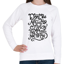 PRINTFASHION Ne félj! - Női pulóver - Fehér női pulóver, kardigán