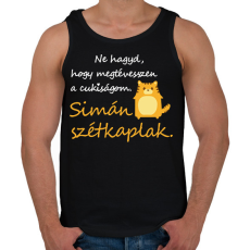 PRINTFASHION Ne hagy, hogy megtévesszen a cukiságom. Simán szétkaplak. Cica - Férfi atléta - Fekete