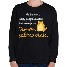 PRINTFASHION Ne hagy, hogy megtévesszen a cukiságom. Simán szétkaplak. Cica - Gyerek pulóver - Fekete gyerek pulóver, kardigán