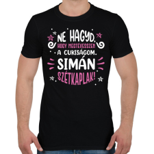 PRINTFASHION Ne hagyd, hogy megtévesszen a cukiságom - Rózsaszín - Férfi póló - Fekete férfi póló