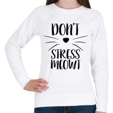 PRINTFASHION Ne idegeskedj miau - Női pulóver - Fehér női pulóver, kardigán