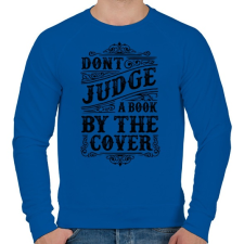 PRINTFASHION Ne ítélj a borító alapján! - Férfi pulóver - Királykék férfi pulóver, kardigán