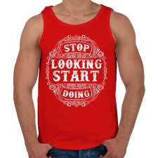 PRINTFASHION Ne nézd, csináld  - Férfi atléta - Piros atléta, trikó