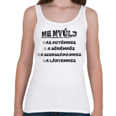 PRINTFASHION Ne nyúlj - Női atléta - Fehér