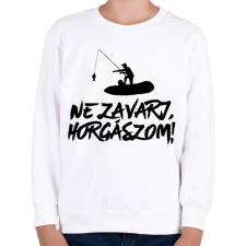 PRINTFASHION Ne zavarj horgászom  - Gyerek pulóver - Fehér gyerek pulóver, kardigán