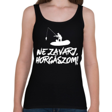PRINTFASHION Ne zavarj horgászom  - Női atléta - Fekete
