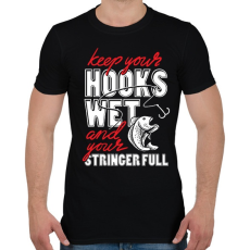 PRINTFASHION Nedves horog  - Férfi póló - Fekete