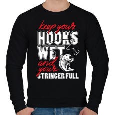 PRINTFASHION Nedves horog  - Férfi pulóver - Fekete