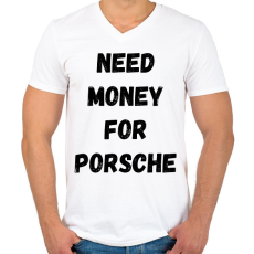 PRINTFASHION NEED5 - Férfi V-nyakú póló - Fehér