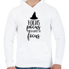 PRINTFASHION Need coffee - Férfi kapucnis pulóver - Fehér