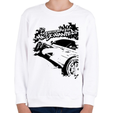 PRINTFASHION Need For Speed MW - Gyerek pulóver - Fehér