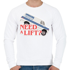 PRINTFASHION Need lift? - Férfi pulóver - Fehér férfi pulóver, kardigán