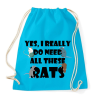 PRINTFASHION Need rats - Sportzsák, Tornazsák - Surf blue
