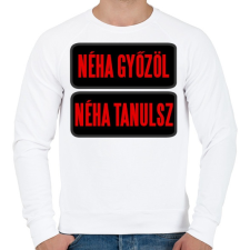 PRINTFASHION néha... - Férfi pulóver - Fehér férfi pulóver, kardigán