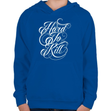 PRINTFASHION Nehéz megölni - Gyerek kapucnis pulóver - Királykék gyerek pulóver, kardigán