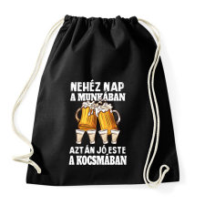 PRINTFASHION Nehéz nap, jó este - Sportzsák, Tornazsák - Fekete tornazsák