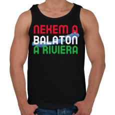 PRINTFASHION NEKEM A BALATON A RIVIÉRA - Férfi atléta - Fekete