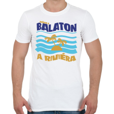 PRINTFASHION Nekem a Balaton a Riviéra - Férfi póló - Fehér férfi póló