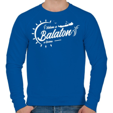PRINTFASHION Nekem a Balaton a Riviera - Férfi pulóver - Királykék férfi pulóver, kardigán