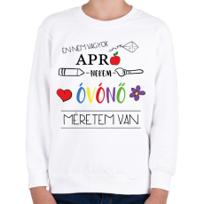 PRINTFASHION Nekem óvónő méretem van - Gyerek pulóver - Fehér