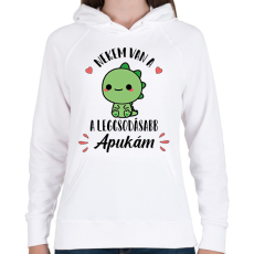 PRINTFASHION Nekem van a legcsodásabb apukám - Női kapucnis pulóver - Fehér