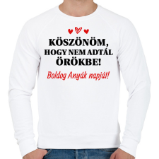 PRINTFASHION Nem adtál örökbe - Férfi pulóver - Fehér férfi pulóver, kardigán