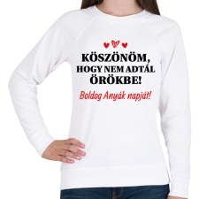 PRINTFASHION Nem adtál örökbe - Női pulóver - Fehér női pulóver, kardigán