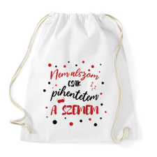 PRINTFASHION Nem alszom - Sportzsák, Tornazsák - Fehér tornazsák