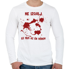 PRINTFASHION Nem az év vérem - Férfi hosszú ujjú póló - Fehér férfi póló
