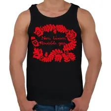 PRINTFASHION Nem bírom tovább geci - Férfi atléta - Fekete atléta, trikó