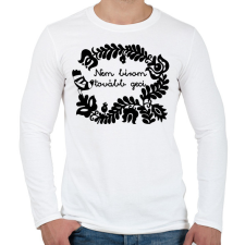 PRINTFASHION Nem bírom tovább geci - Férfi hosszú ujjú póló - Fehér férfi póló