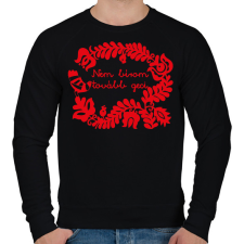 PRINTFASHION Nem bírom tovább geci - Férfi pulóver - Fekete férfi pulóver, kardigán