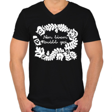 PRINTFASHION Nem bírom tovább geci - Férfi V-nyakú póló - Fekete