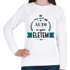 PRINTFASHION Nem csak egy Audi - Női pulóver - Fehér női pulóver, kardigán