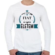 PRINTFASHION Nem csak egy Fiat - Férfi hosszú ujjú póló - Fehér férfi póló