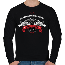 PRINTFASHION Nem csak egy munka - Férfi pulóver - Fekete