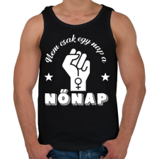 PRINTFASHION Nem csak egy nap - Férfi atléta - Fekete atléta, trikó