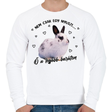 PRINTFASHION Nem csak egy nyuszi - Férfi pulóver - Fehér férfi pulóver, kardigán
