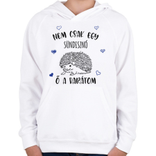 PRINTFASHION Nem csak egy sündisznó - Gyerek kapucnis pulóver - Fehér gyerek pulóver, kardigán